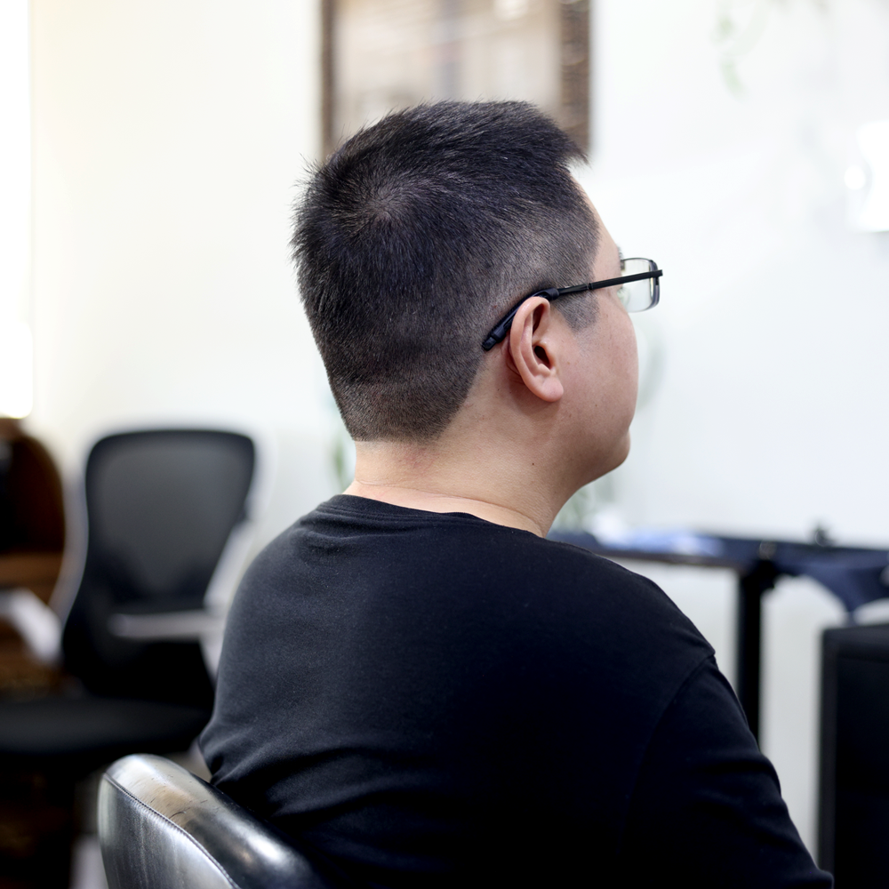 Clean fade haircut after transformation